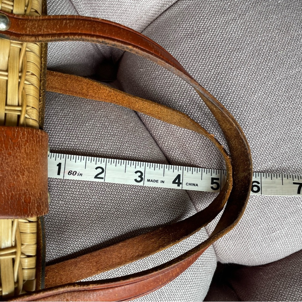 VINTAGE Simon Rattan Woven Handbag Handmade in Hong Kong Designed by Ernest Blum - Picture 16 of 16